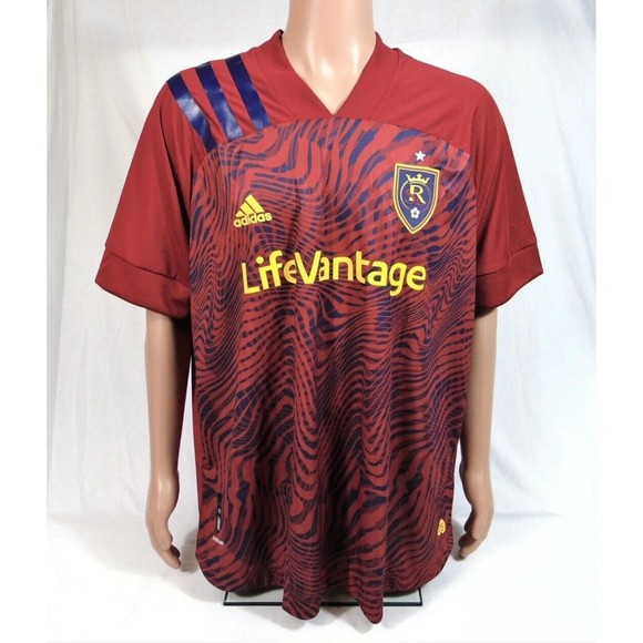 Men's Adidas Authentic Real Salt Lake 20/21 Home Authentic Jersey EH6191 Size XL - Picture 1 of 9